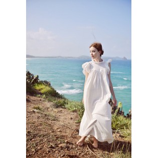 Summer ruffle sleeveless dress