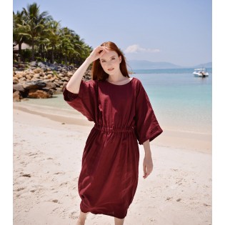 Red loose dress