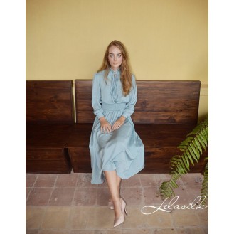 Blue Silk Tunic Dress