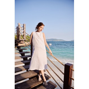 White Linen Shift Dress